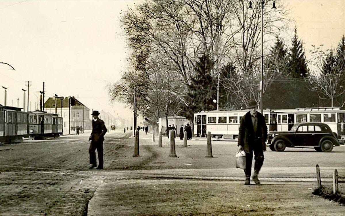 Tramvajsko okretište Maksimir oko 1934. godine